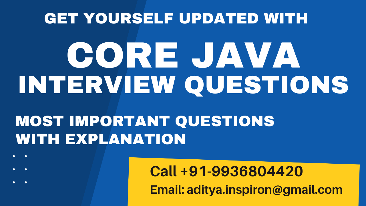 Core Java Interview Questions with Answers